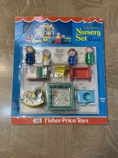 Vintage 1972 Fisher-Price Play Family Nursery Set w/ Little People New Sealed  picture
