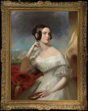Handmade antique Oil Painting art Portrait Female women girl on canvas 24
