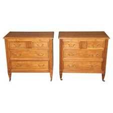Pair Of Kindel Louis XVI Directoire Style Brass Mount Commodes picture