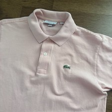 Lacoste Classic Fit Polo Size US S Pink Cotton picture