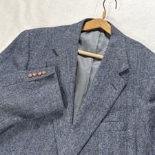 Vintage Chaps Ralph Lauren Harris Tweed Wool Blazer Herringbone Sz 48 picture