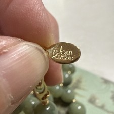 Vintage Signed Joan Rivers 10 In. Green Glass Beaded Necklace picture