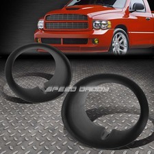 FOR 02-08 DODGE RAM PAIR BLACK OE BUMPER FOG LIGHT LAMP BEZEL FOGLIGHT COVER SET picture