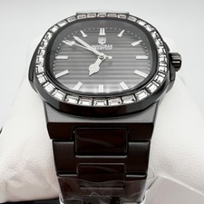 NEW MONTRES PRESTIGE INVICTA Men's Nautilus Baguette Black Stainless Steel Watch picture