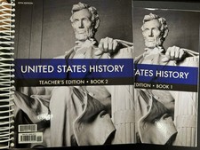 United States History 5th Ed. Teacher's Edition Books 1 & 2, BJU Press, Hardback picture