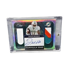 Panini 2022 One Formula One Auto Patch Jaylen Waddle #350 Green /49 Dolphins picture