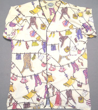 Shadow Boxer Collection NYC Pajama Top Small Clothesline Print Novelty picture