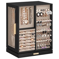 SONGMICS Jewelry Box 360° Rotating, Jewelry Storage Case with 5 Drawers picture
