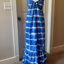 Faded-glory Women's Blue and White Dress picture