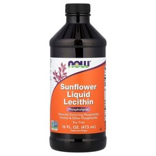 Now Foods Sunflower Liquid Lecithin 16 fl oz 473 ml GMP Quality Assured - F/S picture