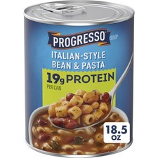 Progresso Italian-Style Bean and Pasta Protein Soup, Vegetarian, 18.5 oz picture