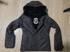 Vintage TNA DIE HARD Ski Jacket Waterproof Ski Jacket Womens Small Black Faux Fu picture