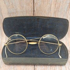 Vintage WINDSOR American Optical AO GF Wire Frame Glasses  W/ Case Antique *Read picture