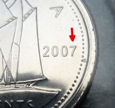 Canada 2007 10-cent Curved 7 & Small Logo PL/NBU Sealed in original plastic picture