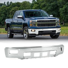 VRC One-Piece Chrome/ Black Front Bumper For 2014-2015 Chevrolet Silverado 1500 picture