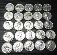 RARE UNC./CHOICE BU 1943-P STEEL PENNY ROLL (50) COINS EXCEPTIONALLY NICE SHINY picture