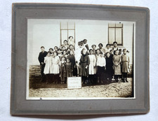 Antique c1910 Chippewa School District 98 Kansas Class Photo Children Teacher picture