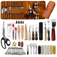 Professional 72-Piece Leather Crafting Tool Kit with Durable Storage Bag picture