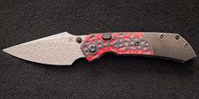 Kansept Fenrir EXCLUSIVE Top Liner Lock, Red/Black G10 & Titanium , Damascus BL picture