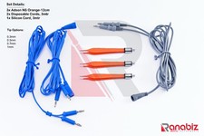 Set: 3x American Bipolar Adson Non-Stick Orange REUSABLE Forceps &3m Cord:Option picture