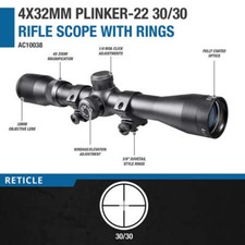 Barska AC10039 Zoom 4x 32mm Plinker-22 Scope with Dovetail Rings & Caps Kit picture