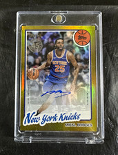 Topps 2025-26 Mikal Bridges Knicks Auto #80B2-MB Orange Rainbow /50 picture
