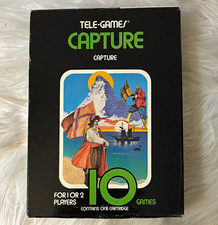 Vintage Sears Tele-Games Capture for Atari 2600 Cartridge Case w/ Box & Manual picture