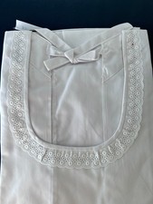 Vintage 1970s Japanese White Kappogi Apron Frill Smock Unused Deadstock Japan picture