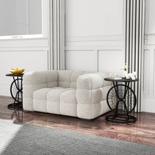 2 Piece Vintage Industrial Wheel Design Side Table picture