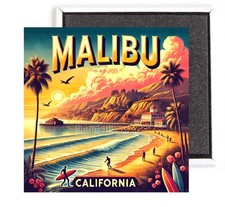 Malibu California FRIDGE MAGNET travel souvenir picture