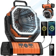 Up to 96hours Battery Portable Camping Fan with 20000mAh Rechargeable Power Bank picture