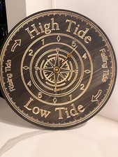 Lowcountry Tide Keeper- Wooden Costal CNC carved Tidal Clock  picture