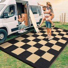 Large Outdoor Rug 9x18ft Waterproof Reversible Plastic Straw Camping Mat picture
