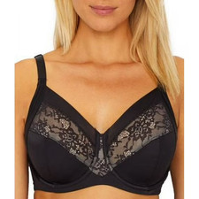 Bali Women's Beauty Shaping & Lift Underwire Bra, Black/Soft Taupe, 38DDD picture