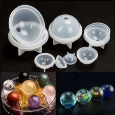 5Pcs Silicone Ball Mould Sphere Mold Balls Epoxy Resin Casting DIY Making Craft picture