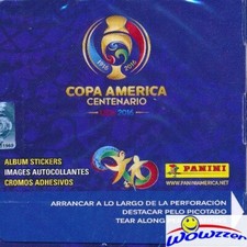 2016 Panini Copa America Centenario HUGE 50 Pack Factory Sealed Box-350 Stickers picture