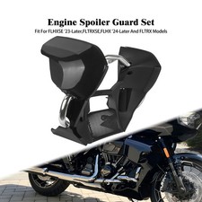 Black Lower Leg Fairings & chrome Engine Crash Bar Fit For Harley CVO Road Glide picture