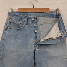 VTG Levi's 501 Jeans Men 31x29 Light Blue Denim Button Fly Straight Leg USA 80s picture
