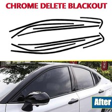 For Toyota Camry 2018-2024 Chrome Delete Window Vinyl Trim Blackout Accessories picture