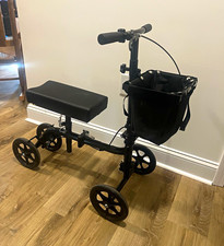 Foldable Black 4-Wheel Rollator Walker with Seat, Basket & Handbrakes for Adults picture