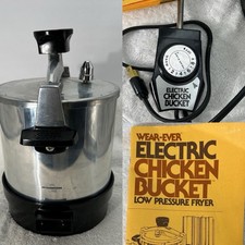 Rare Vintage Wear-Ever 6qt. Electric Chicken Bucket Pressure Cooker 72026 VGUC picture
