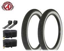 Alta Bike Tires 20 x 2.35 Black/White R-4602 | (48mm) Valve Tubes & Strips picture