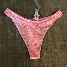 PINK Victoria's Secret Logo Cotton Thong picture
