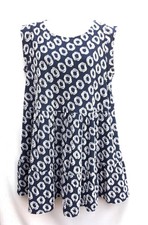Maeve by Anthropologie Blue White Textured Circle Size S Shift Flare Dress picture