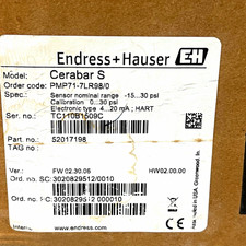 Endress+Hauser Cerabar S PMP71-7LR98/0 Pressure Transmitter 0-30 PSI HART NEW picture