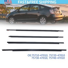 Fits 2004-2009 Toyota Prius 4PCS Front & Rear Door Window Seal Belt Molding picture