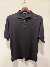 Vintage Polo Ralph Lauren Men’s Black Polo Made In USA Size Large picture