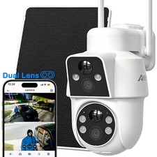 ANRAN Dual Lens Solar Security Camera Outdoor Wireless 360° View WiFi IP Cameras picture