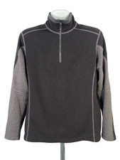 Kuhl Men's Black 1/4 Zip Revel Long Sleeve Pullover Sweater - M picture