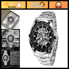 Gute Mens Watches, Mechanical Skeleton Stainless Steel Waterproof Automatic Self picture
